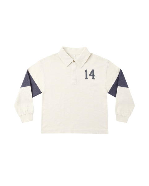 Rylee & Cru Natural Midnight Rugby Polo