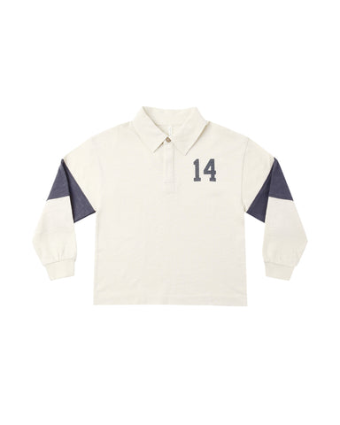 Rylee & Cru Natural Midnight Rugby Polo