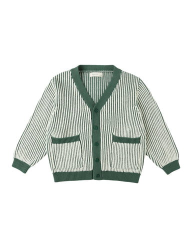 Rylee & Cru Natural Green Stripe Haywood Cardigan