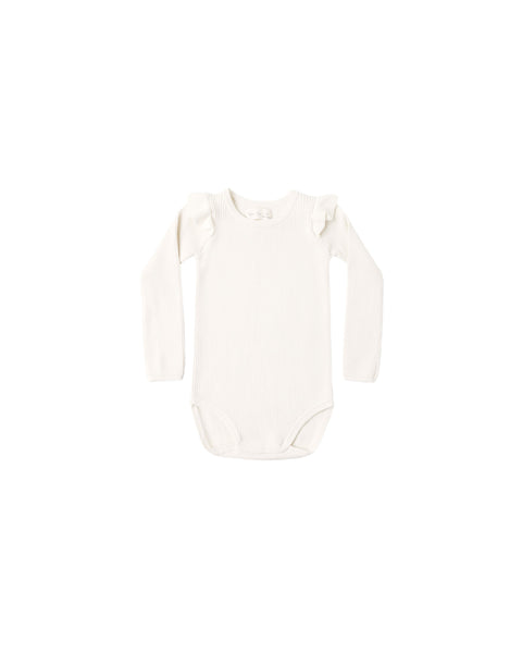 Rylee & Cru Natural Shoulder Ruffle Bodysuit