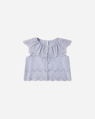 Rylee & Cru Periwinkle Remi Blouse + Short Set