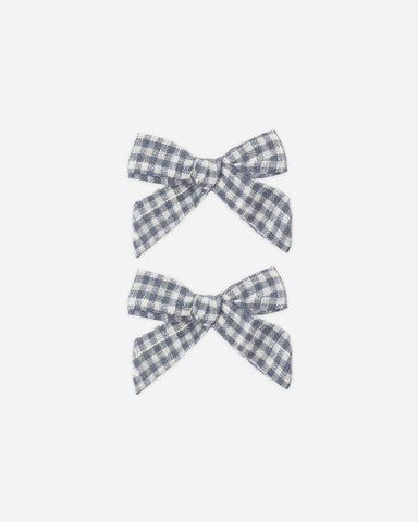 Rylee & Cru Marine Gingham Bows Set