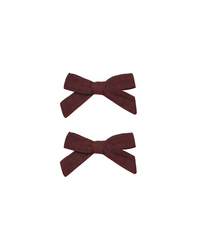 Rylee & Cru Burgundy Bows Set