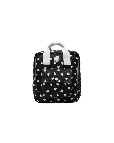Rylee & Cru Black Hearts Mini Backpack