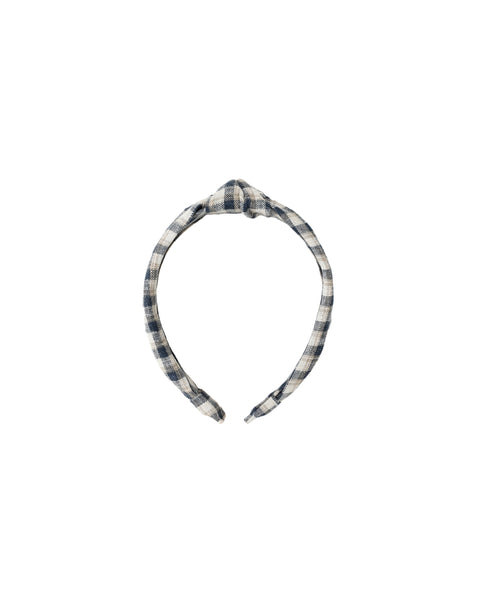 Rylee & Cru Navy Check Knotted Headband
