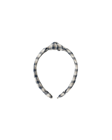 Rylee & Cru Navy Check Knotted Headband
