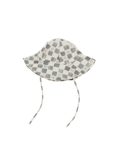 Rylee & Cru Natural Coastal Check Floppy Swim Hat