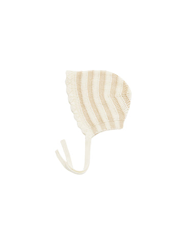 Rylee & Cru Sand Stripe Knit Bonnet
