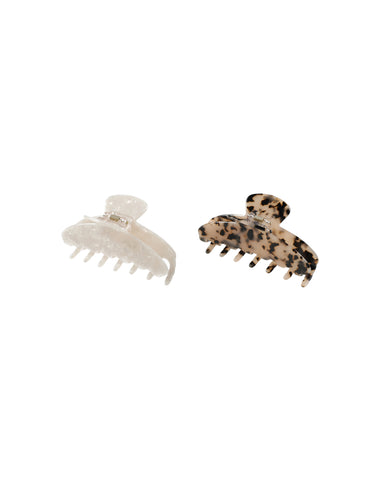 Rylee & Cru Pearl/Tortoise Claw Clip Set