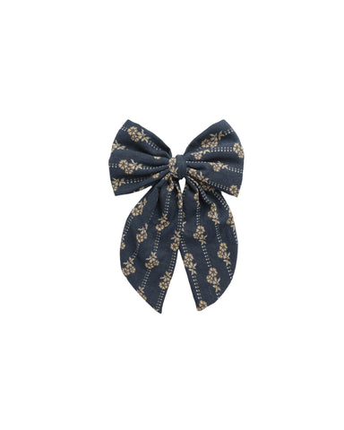 Rylee & Cru Navy Vintage Bloom Oversized Bow