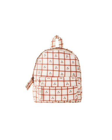 Rylee & Cru Natural Cherry Check Mini Backpack