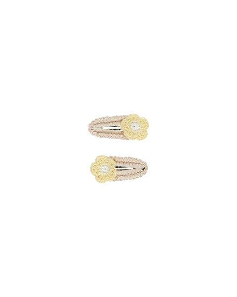 Rylee & Cru Yellow Daisy Crochet Clips