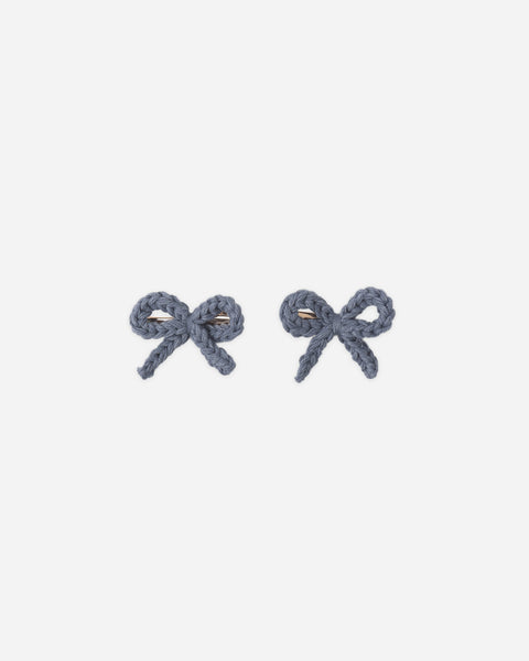Rylee & Cru Marine Crochet Bow Clip