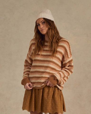 Rylee & Cru Womens Multi Stripe Aspen Sweater