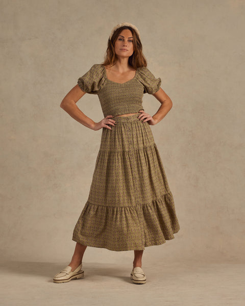 Rylee & Cru Womens Flower Block Joelle Skirt