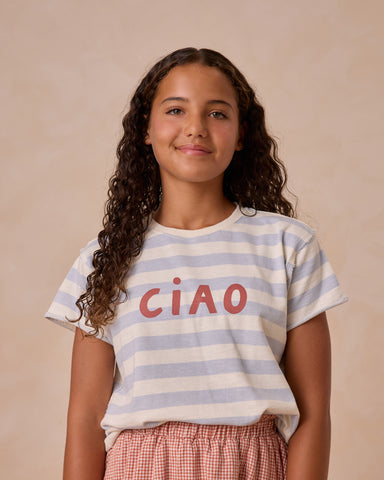 Rylee & Cru Teen Light Blue Ciao Vintage Tee