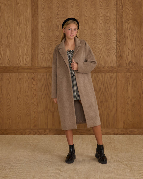 Rylee & Cru Teens Camel Presley Longline Coat