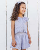 Rylee & Cru Periwinkle Remi Blouse + Short Set