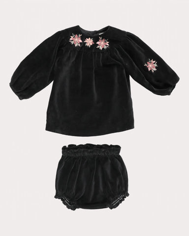 Early Sunday Baby Black Cara Tunic + Bloomer