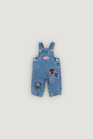 The New Society Mid Blue Denim Ridge Overall