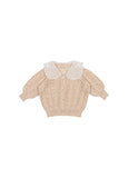 The New Society Baby Natural Rodney Cardigan + Bloomer Set