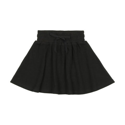 Lil Legs Black Basic Ribbed Skirt