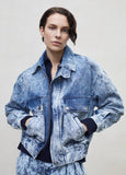 The New Society Womens Rene Bleach Wash Jacket