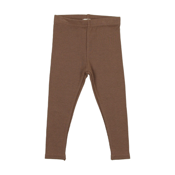Lil Legs Camel Ribbed Leggings