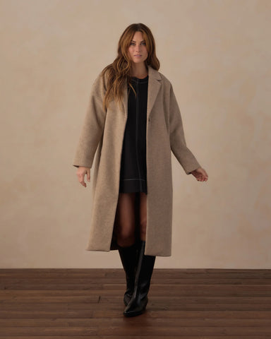 Ryle & Cru Womens Stone Presley Longline Coat