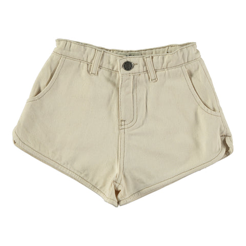 Tocoto Vintage Off White Kids Twill Shorts