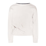 TNTRM White Swan/Black Bow Knit Sweater