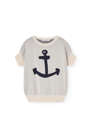 TAO White Anchor Bat Sweater Vest