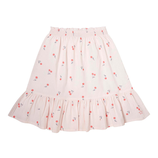 Tocoto Vintage Pink Cherries Print Long Skirt