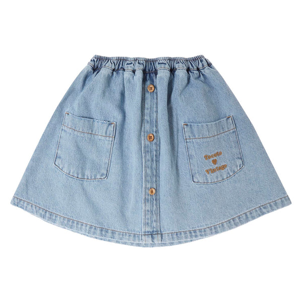 Tocoto Vintage Blue Denim Skirt