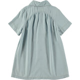 Tocoto Vintage Blue Mini Gathered Shirt Dress