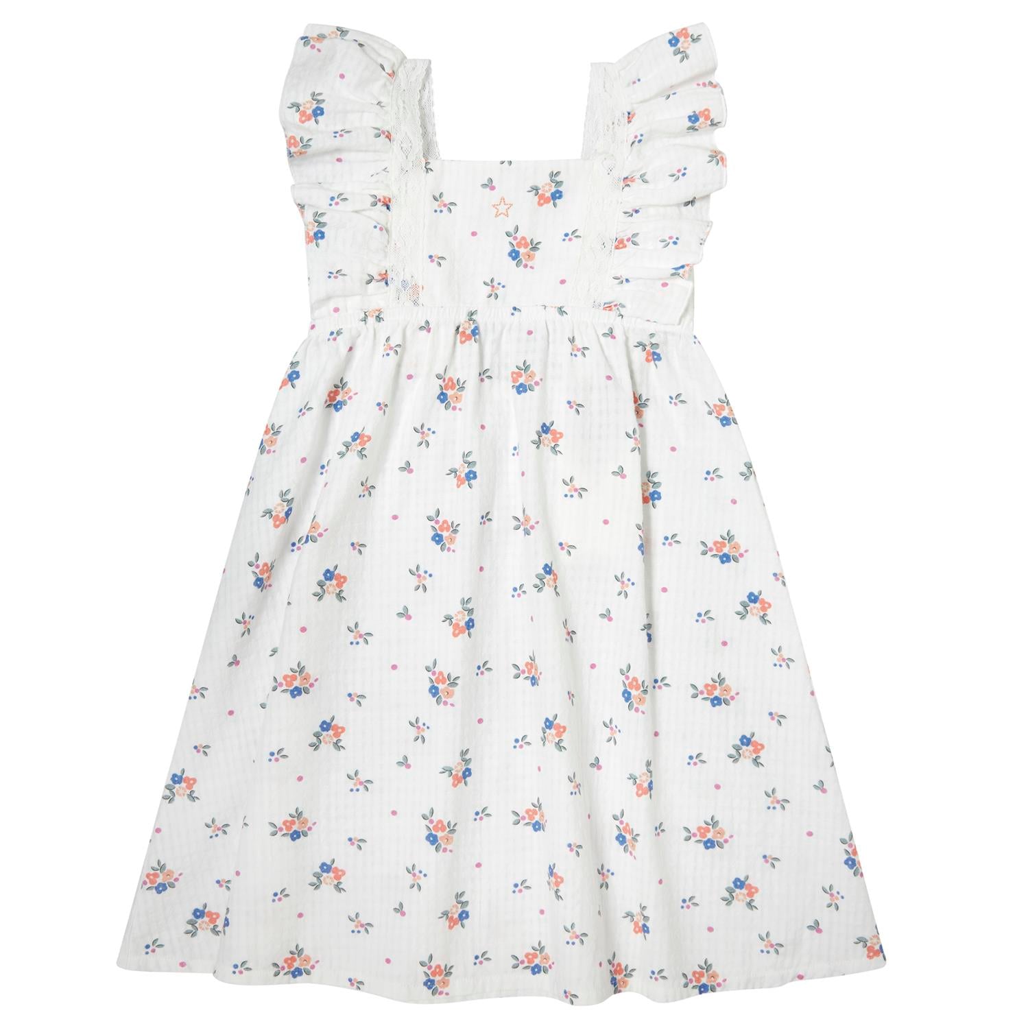 Tocoto Vintage - Flower Dress - Girl - White
