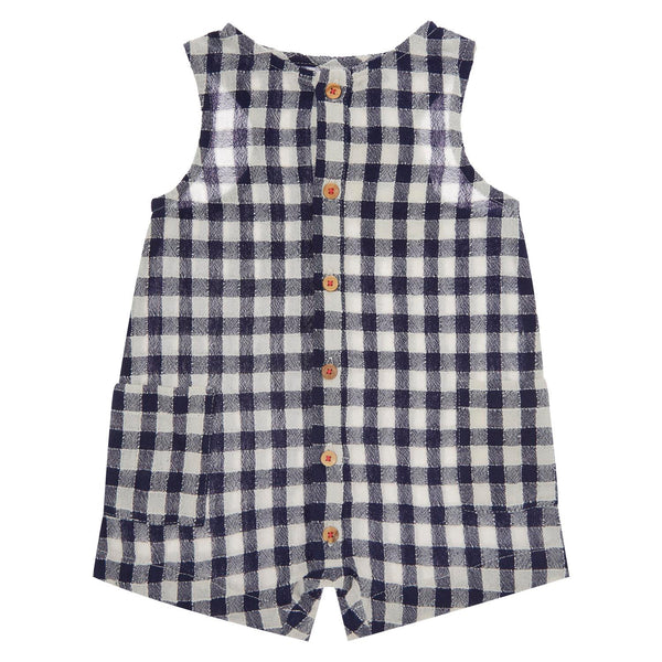 Tocoto Vintage Navy Vichy Check Overall