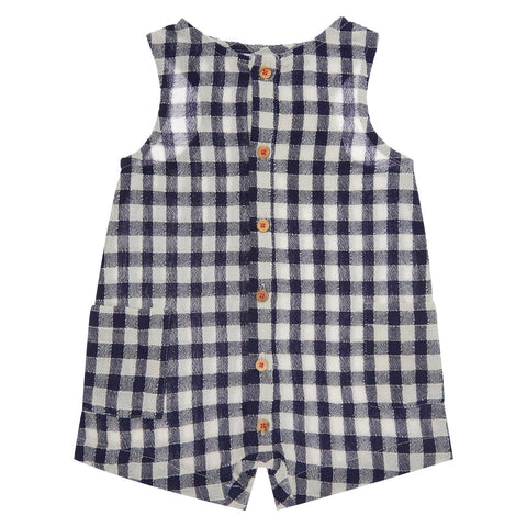 Tocoto Vintage Navy Vichy Check Overall