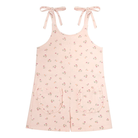 Tocoto Vintage Lilac Flower Printed Terry Jumpsuit