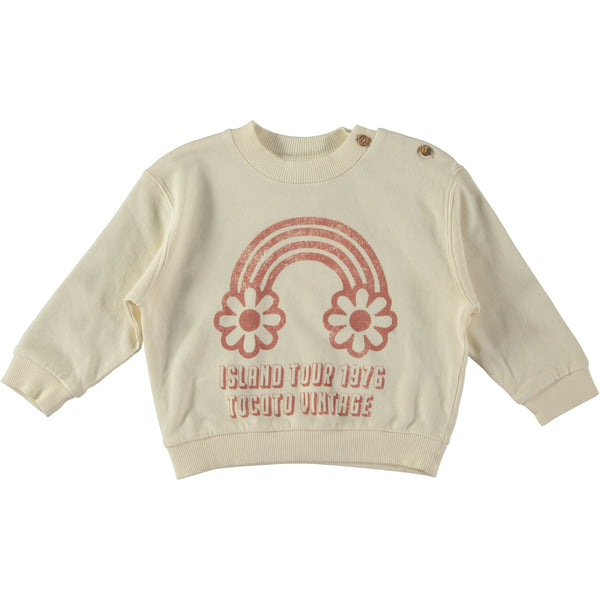 Tocoto Vintage Off White Island Tour Baby Sweatshirt