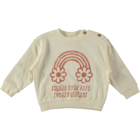 Tocoto Vintage Off White Island Tour Baby Sweatshirt