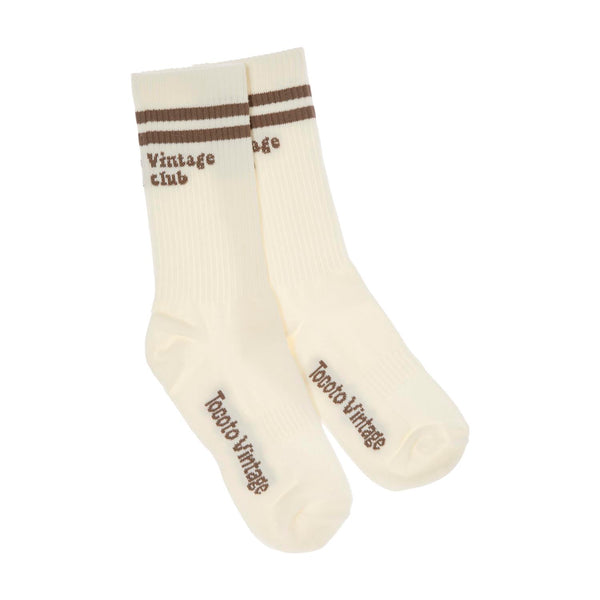 Tocoto Vintage Off White Striped Socks