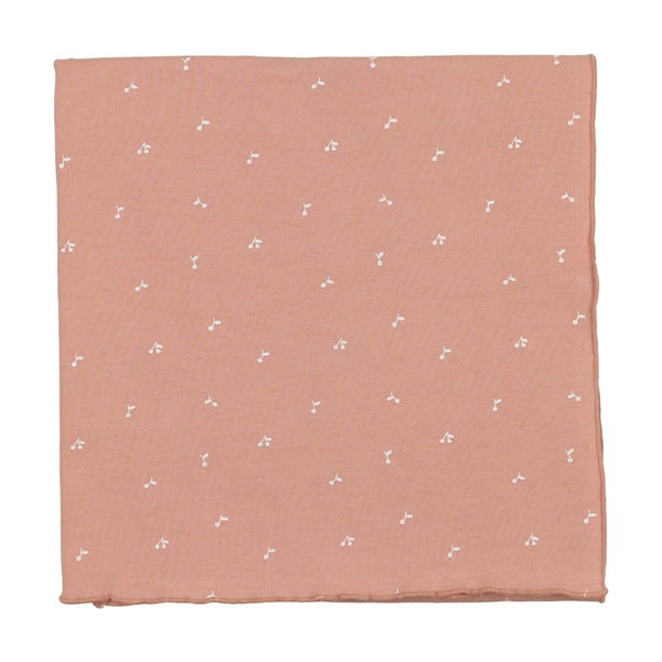 Lilette Apricot Scattered Cherry Cotton Blanket