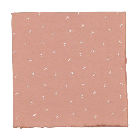 Lilette Apricot Scattered Cherry Cotton Blanket