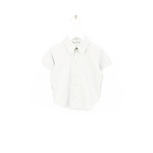 Anja Schwerbrock White Short Sleeve Seta Shirt