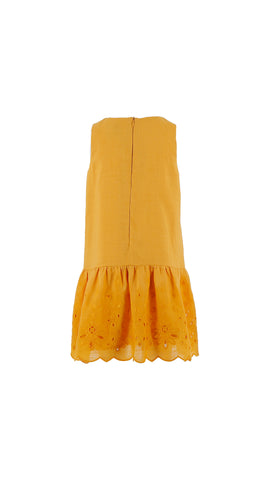 Ermanno Scervino Mandarin Orange San Gallo Dress