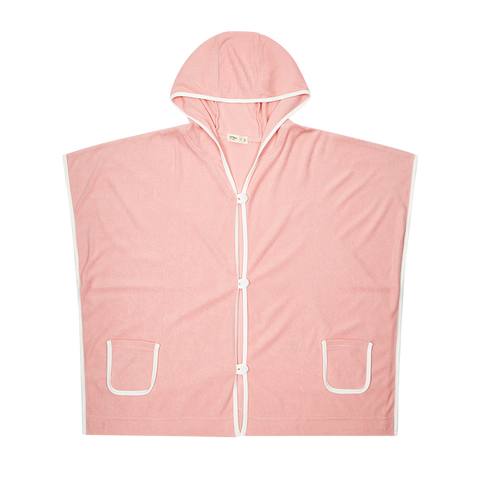 Crew Kids Swim Pink Pier 13 Piped Terry Poncho