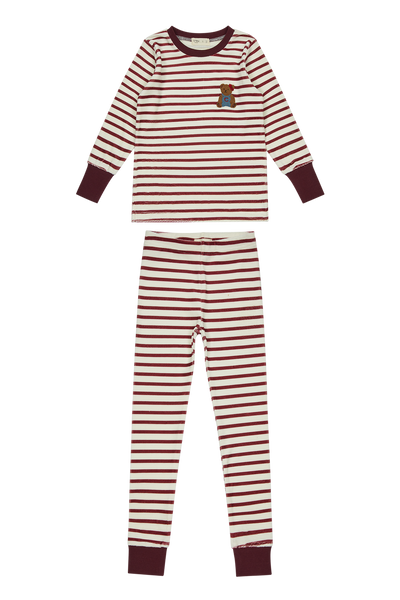 Crew Kids Lounge Maroon Teddy Lounge Set