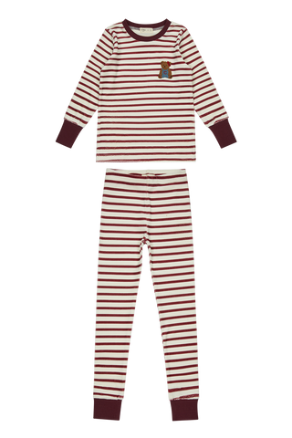 Crew Kids Lounge Maroon Teddy Lounge Set