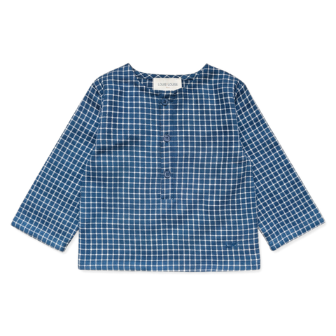 Louis Louise Baby Blue Check Oncle Shirt